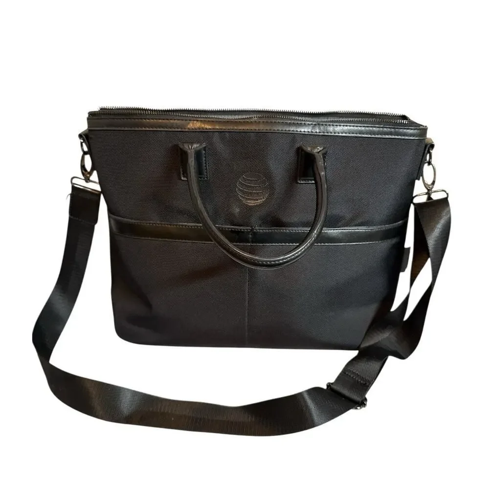 Ashbury by Spector & Co. Unisex Laptop Case Tote Shoulder Bag Black Briefcase